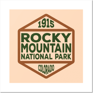 Rocky Mountain National Park badge Posters and Art